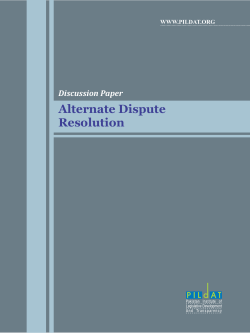 Alternate Dispute Resolution