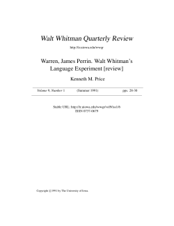 Full text available - The Walt Whitman Archive