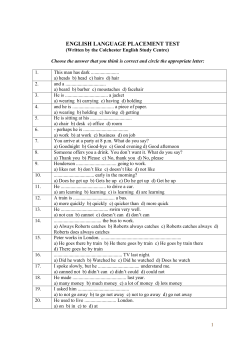 english language placement test