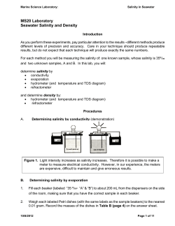 MS20 Laboratory Seawater Salinity and Density