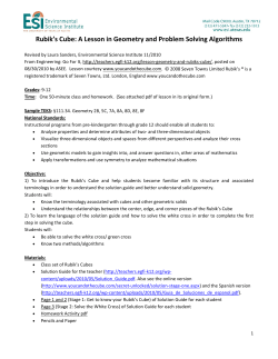 Rubik`s Cube - Environmental Science Institute