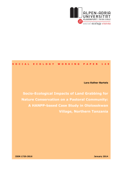 Socio-Ecological Impacts of Land Grabbing for Nature Conservation