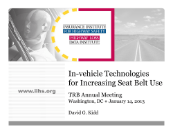 In-vehicle Technologies for Increasing Seat Belt Use