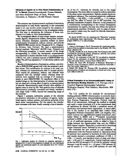 Influence of Aspirin on in Vitro Direct Potentlometry of C1 In Serum