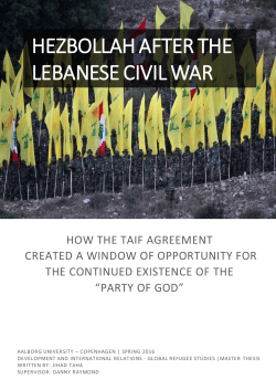 HEZBOLLAH AFTER THE LEBANESE CIVIL WAR: