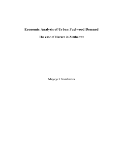 the case of Harare in Zimbabwe - Wageningen UR E