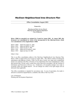 MacEwan Neighbourhood Area Structure Plan