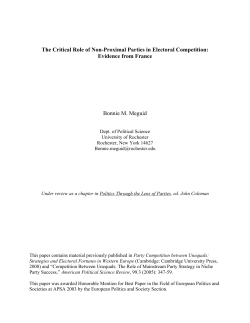 The Critical Role of Non-Proximal Parties in Electoral Competition