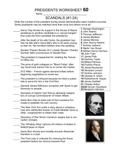 presidents worksheet 60 scandals (#1-24)