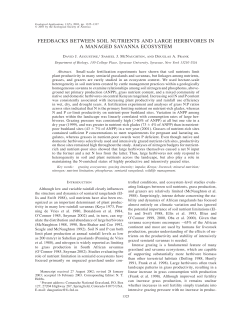 FEEDBACKS BETWEEN SOIL NUTRIENTS AND LARGE