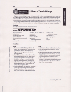 Evidence of Chemical ftange