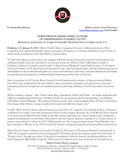 Marin French Cheese Company 150 years of innovative, authentic