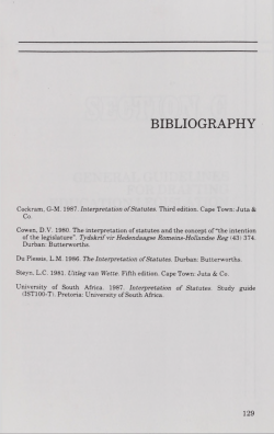 bibliography - Unisa Institutional Repository