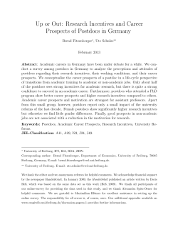 Up or Out: Research Incentives and Career