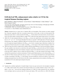 IASI-derived NH3 enhancement ratios relative to CO for the tropical