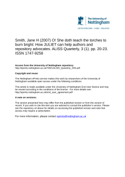 Smith, Jane H (2007) O! She doth teach the torches to burn bright