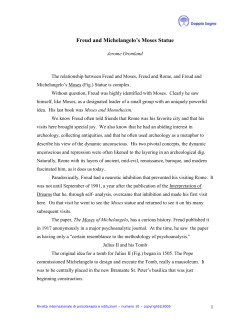 Freud and Michelangelo`s Moses Statue