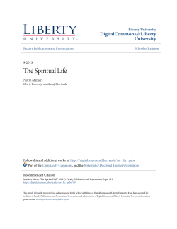 The Spiritual Life - Digital Commons @ Liberty University