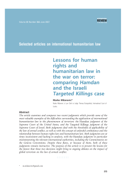 Lessons for human rights and humanitarian law in the