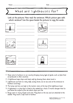Sentence matching worksheet Date March 2016