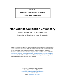 IHLC MS 981 - William E. and Robert S. Barton Collection