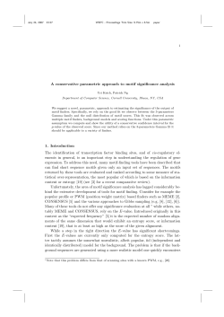 A conservative parametric approach to motif significance analysis 1