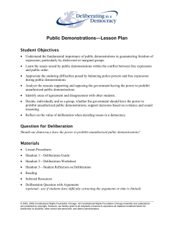 Public Demonstrations&mdash;Lesson Plan