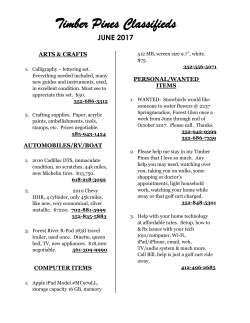 Timber Pines Classifieds