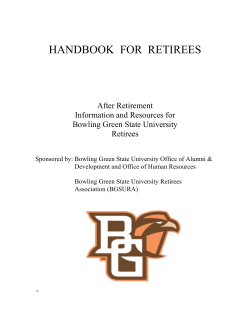 handbook for retirees - Bowling Green State University