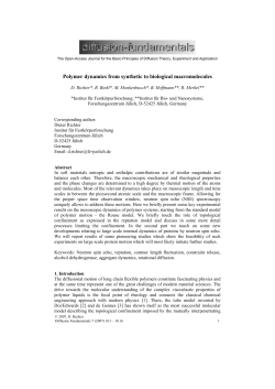 Polymer dynamics from synthetic to biological macromolecules