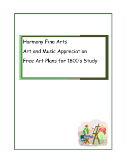 Harmony Fine Arts Art and Music Appreciation Free Art Plans for