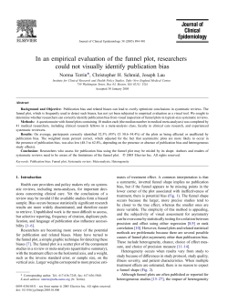 In an empirical evaluation of the funnel plot, researchers