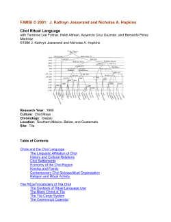 Chol Ritual Language