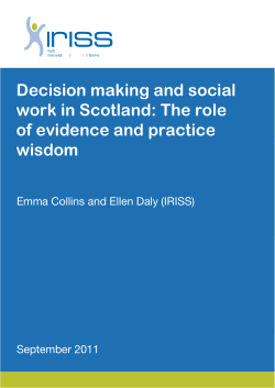 Decision making and social work in Scotland: The role of