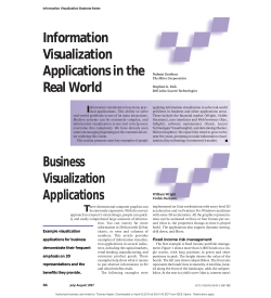 Information Visualization Applications in the Real World Business