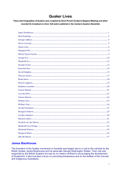 Here - Australian Quaker biographies
