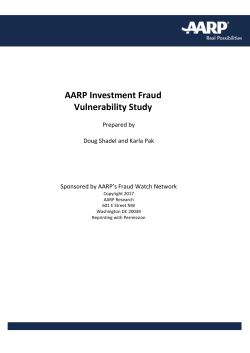 Investment Fraud Vulnerability Study.