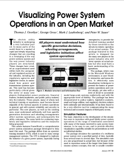 Visualizing Power System Operations in an Open Market