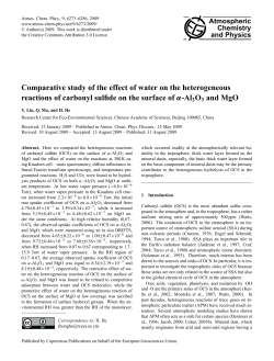 Comparative study of the effect of water on the heterogeneous