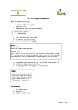 B1 Reading Exam Examples