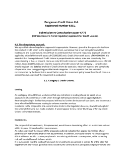 Dungarvan Credit Union Ltd. Registered Number 63CU. Submission