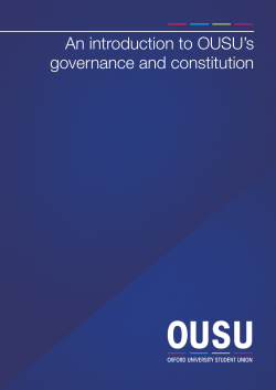 An introduction to OUSU`s governance and constitution
