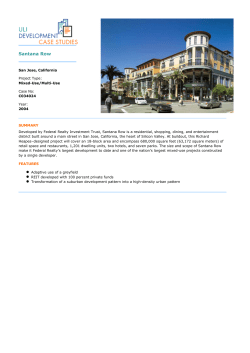 Santana Row San Jose, California - ULI Case Studies