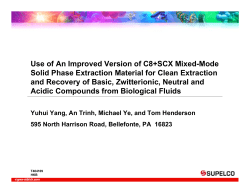 Use of An Improved Version of C8+SCX Mixed - Sigma