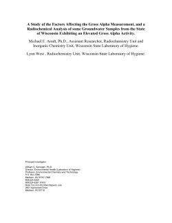 A Study of the Factors Affecting the Gross Alpha Measurement, and