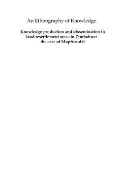 knowledge production and dissemination in land resettlement areas