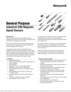 Speed and Direction Sensors