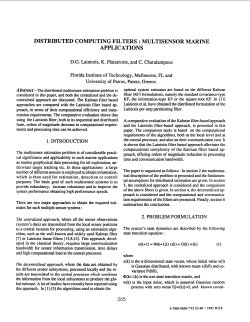Distributed Computing Filters : Multisensor
