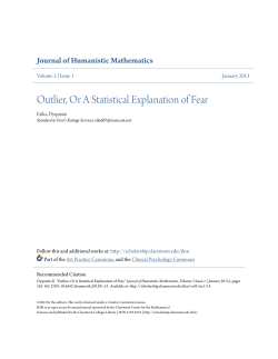 Outlier, Or A Statistical Explanation of Fear