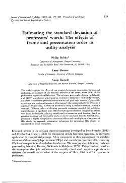 Estimating the standard deviation of professors` worth: The effects of